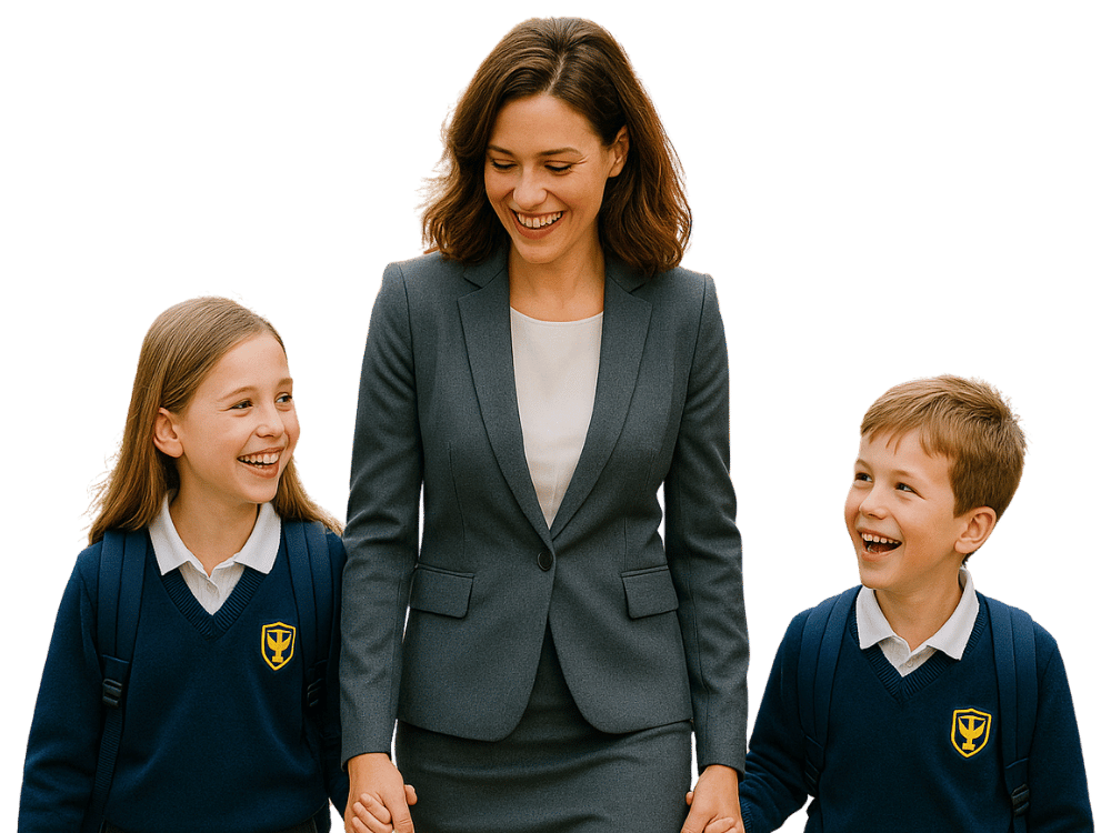 Mom and Kids Private School Uniforms